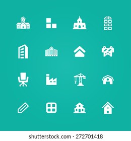 architecture icons universal set for web and mobile