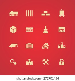 architecture icons universal set for web and mobile