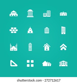 architecture icons universal set for web and mobile