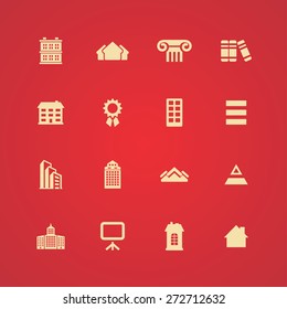 architecture icons universal set for web and mobile