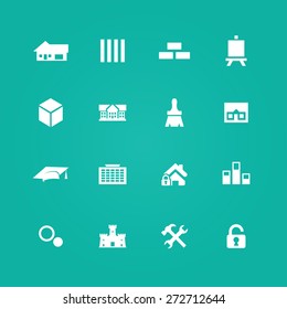 architecture icons universal set for web and mobile