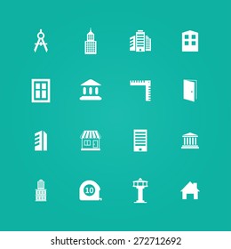architecture icons universal set for web and mobile