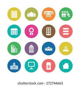 architecture icons universal set for web and mobile