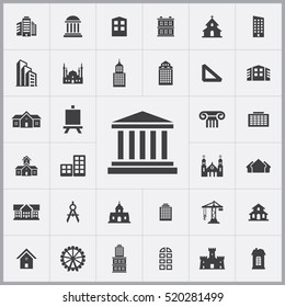 architecture icons universal set for web and mobile