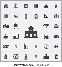 architecture icons universal set for web and mobile