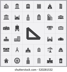 architecture icons universal set for web and mobile