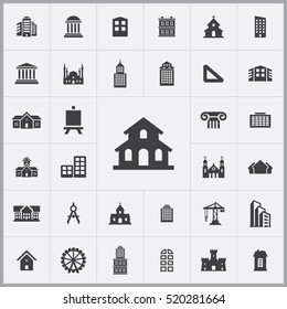 architecture icons universal set for web and mobile