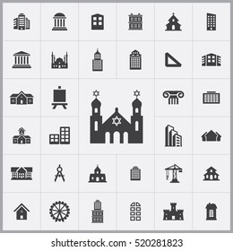architecture icons universal set for web and mobile