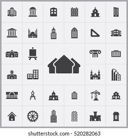 architecture icons universal set for web and mobile