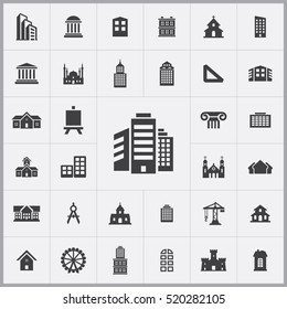 architecture icons universal set for web and mobile