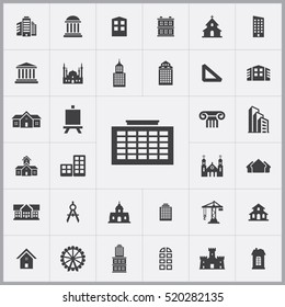 architecture icons universal set for web and mobile