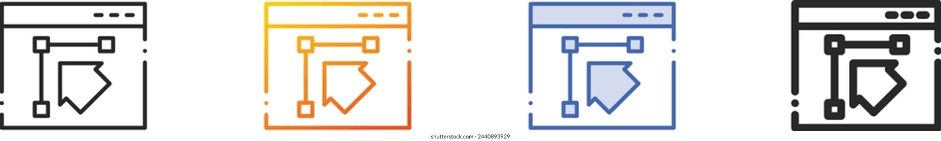 architecture icon.Thin Linear, Gradient, Blue Stroke and bold Style Design Isolated On White Background