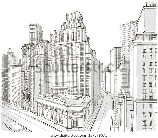 Architecture Illustration Stock Vector (Royalty Free) 159579071 ...