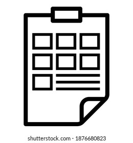 Architecture Info Presentation Flat Icon Isolated On White Background