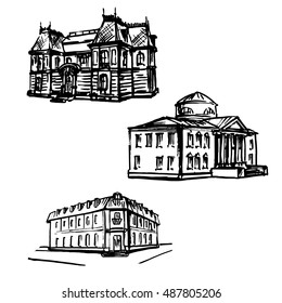 Architecture ink draw