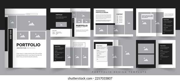 plantilla de diseño de carteras a4 para arquitectura o interior