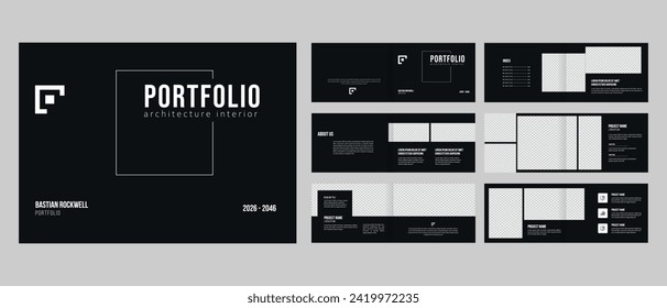 architecture or interior landscape catalog portfolio template 
