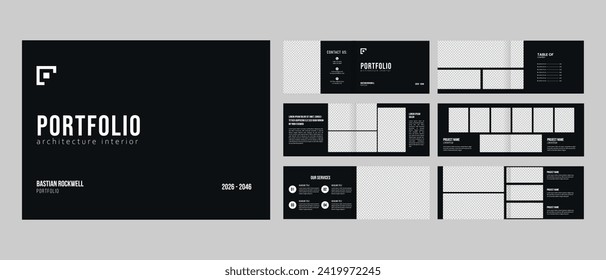 architecture or interior landscape catalog portfolio template 