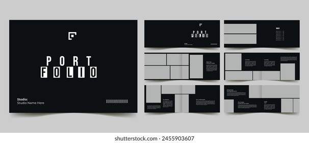 architecture interior landscape portfolio layout template or catalog portfolio brochure design