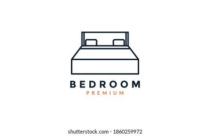 Architecture Interior Line Bed Logo Vector Stock Vector (Royalty Free ...