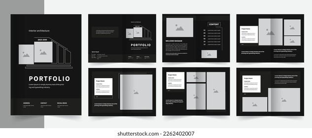 Architecture or interior portfolio design layout