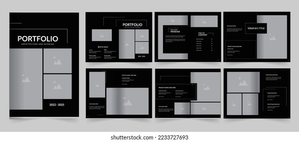 Architecture and Interior portfolio design or portfolio design template	