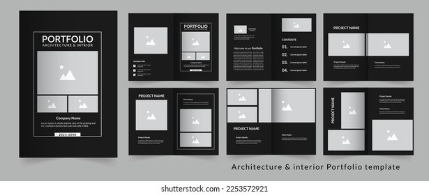 Architecture and Interior portfolio design or portfolio design template