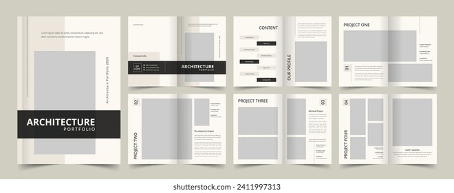 Architecture and Interior Portfolio Design, Architecture Portfolio Design, Portfolio Template