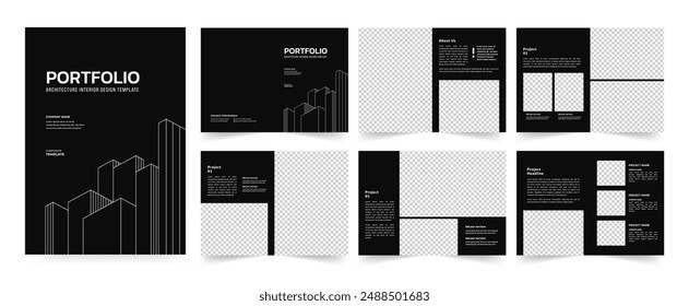 Architecture or interior  portfolio design template, Professional business portfolio.