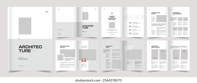 Architecture and Interior Portfolio Design, Architecture Portfolio Design, Portfolio Template