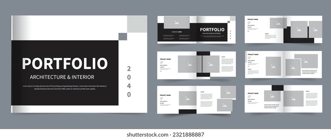 Plantilla de entorno de la cartera de arquitectura e interior