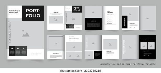 Architektur- und Innenportfoliodesign oder Immobilienportfolio