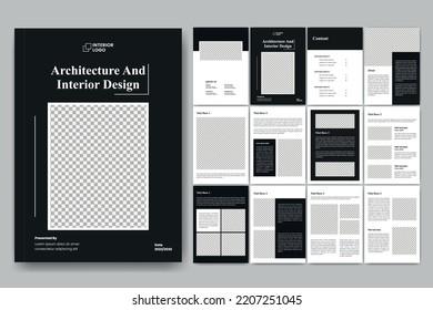 Architecture and Interior Portfolio Template And Magazine Layout Design