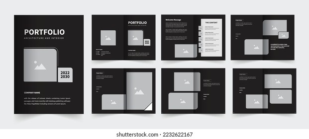 Architecture and interior portfolio template, professional portfolio design