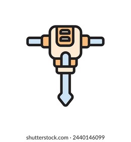 Architecture Jackhammer Icon Vector Illustration