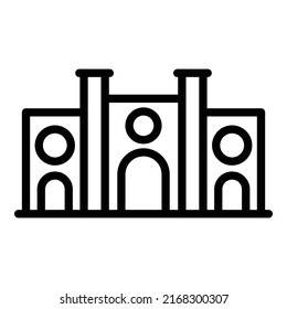 Architecture landmark icon outline vector. Monument building. Tower culture