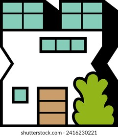 Elemento vector de letras de arquitectura