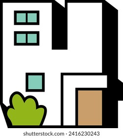 Elemento vector de letras de arquitectura