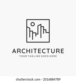 Architecture Line Art Minimalist Logo Vector Stock Vector Royalty Free Shutterstock