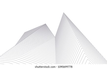 architecture line vector background