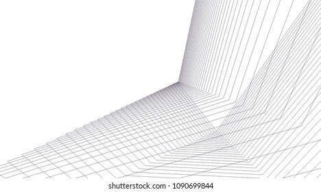 architecture line vector background