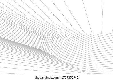 architecture linear geometric background 3d 