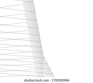 architecture linear geometric background 3d 