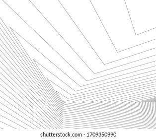architecture linear geometric background 3d 
