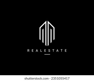 Architecture logo. Abstract vector building sign. Modern city building, apartment, cityscape, skyscraper, city skyline, planning and structure logo design symbol.