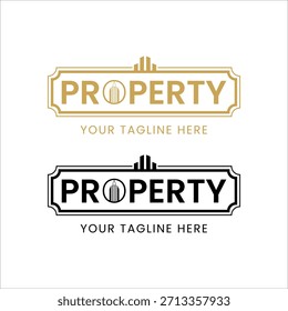 Logotipo de arquitetura, Logotipo de construção de edifícios, logotipo de construtores e desenvolvedores, logotipo imobiliário