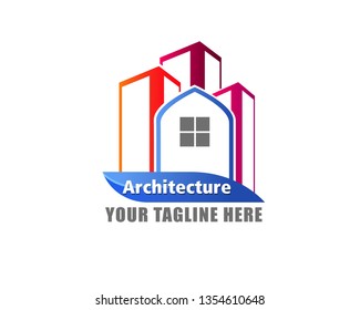 Architecture logo for building or design building