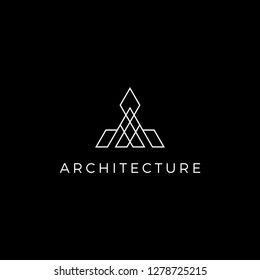architecture logo design template. creative sign. Universal vector icon. - Vector