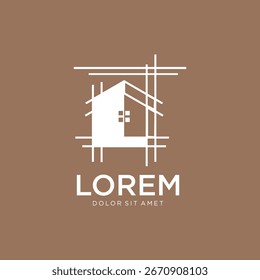 Ilustração do modelo de design do logotipo da arquitetura