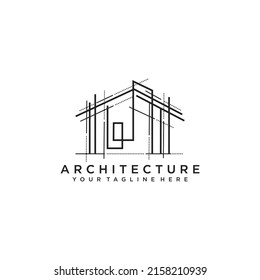 Architecture logo design, Vector construction company brand design template. Architect and Construction vector logo template